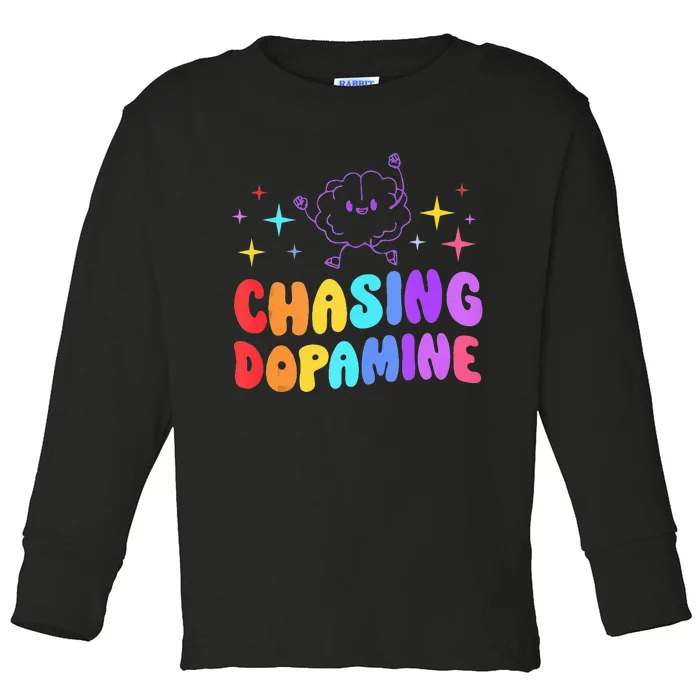 Chasing Dopamine Mental Health Aesthetic Toddler Long Sleeve Shirt