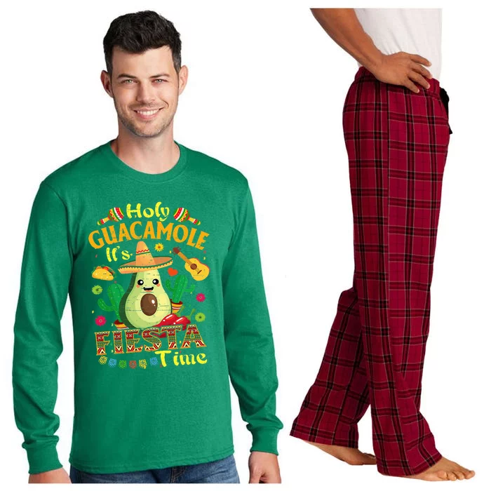 Cinco De Mayo Mexican Holy Guacamole Fiesta Time Long Sleeve Pajama Set