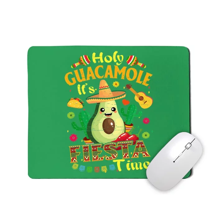 Cinco De Mayo Mexican Holy Guacamole Fiesta Time Mousepad