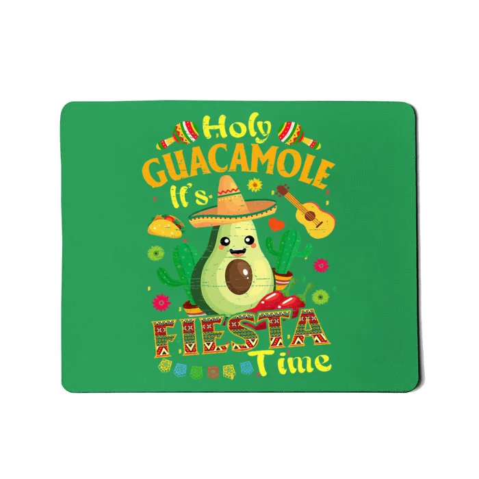 Cinco De Mayo Mexican Holy Guacamole Fiesta Time Mousepad