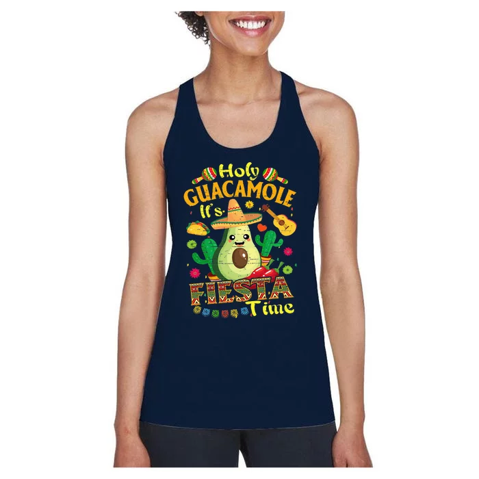 Cinco De Mayo Mexican Holy Guacamole Fiesta Time Women's Racerback Tank