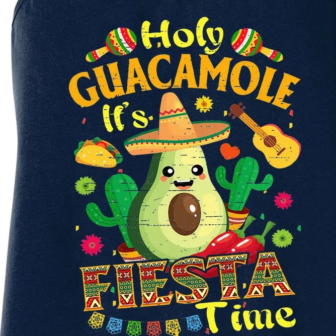 Cinco De Mayo Mexican Holy Guacamole Fiesta Time Women's Racerback Tank