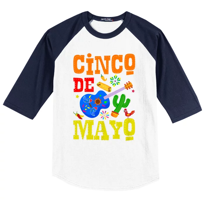 Cinco De Mayo Mexican Fiesta 5 De Mayo For Mexican Baseball Sleeve Shirt