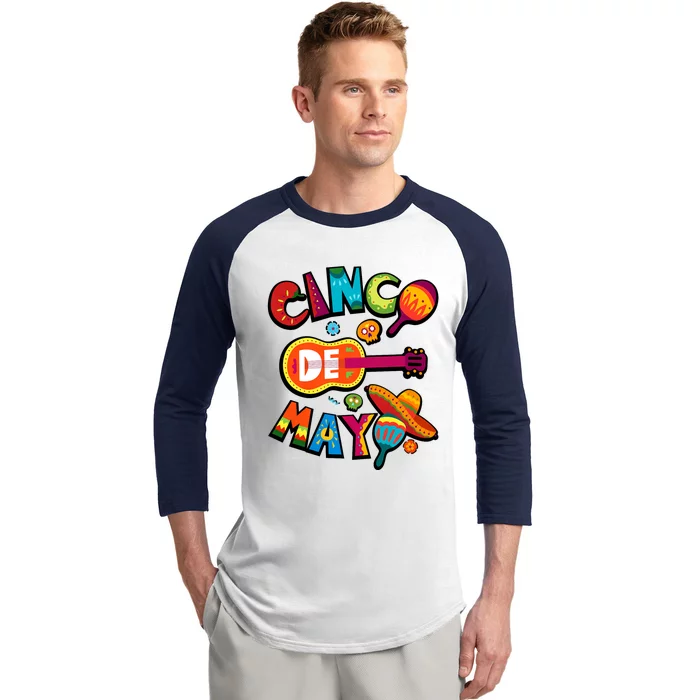 Cinco De Mayo Mexican Fiesta 5 De Mayo For Mexican Baseball Sleeve Shirt