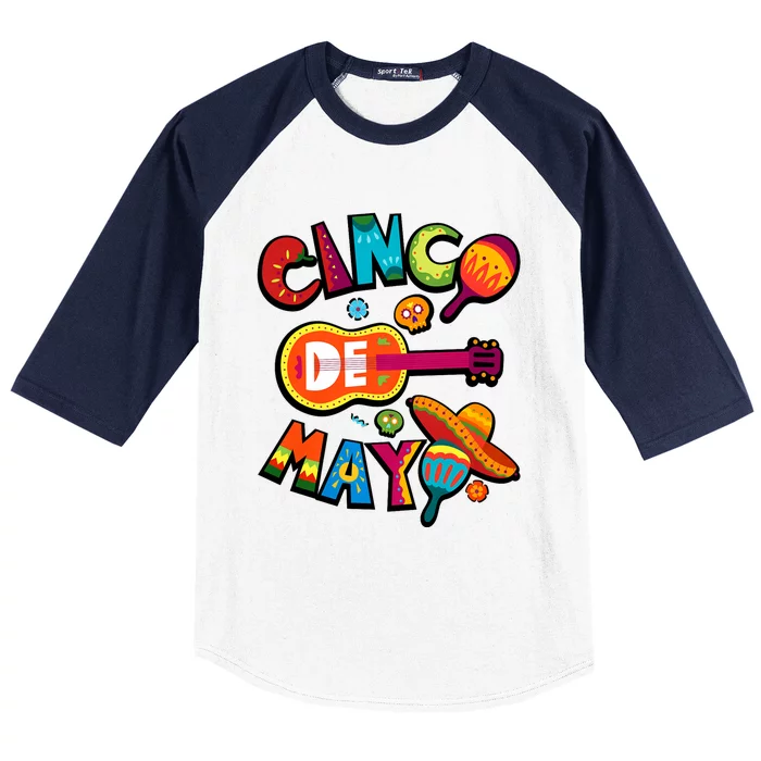 Cinco De Mayo Mexican Fiesta 5 De Mayo For Mexican Baseball Sleeve Shirt