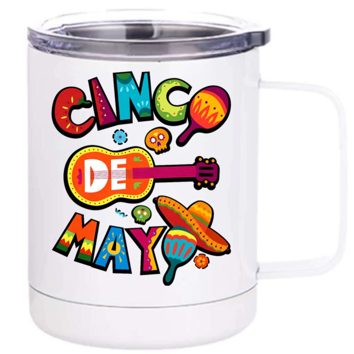 Cinco De Mayo Mexican Fiesta 5 De Mayo For Mexican Front & Back 12oz Stainless Steel Tumbler Cup