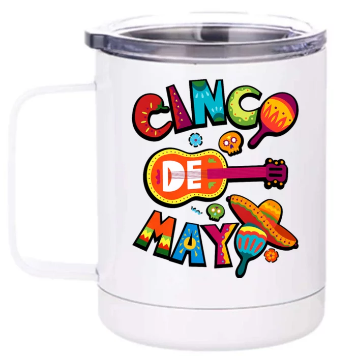 Cinco De Mayo Mexican Fiesta 5 De Mayo For Mexican Front & Back 12oz Stainless Steel Tumbler Cup