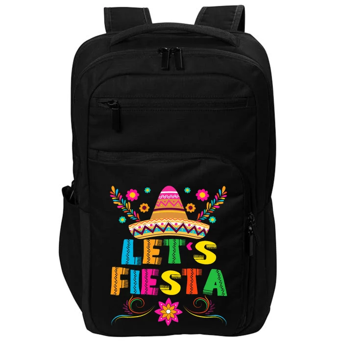 Cinco De Mayo Lets Fiesta Mexican Party Cinco De Mayo Impact Tech Backpack