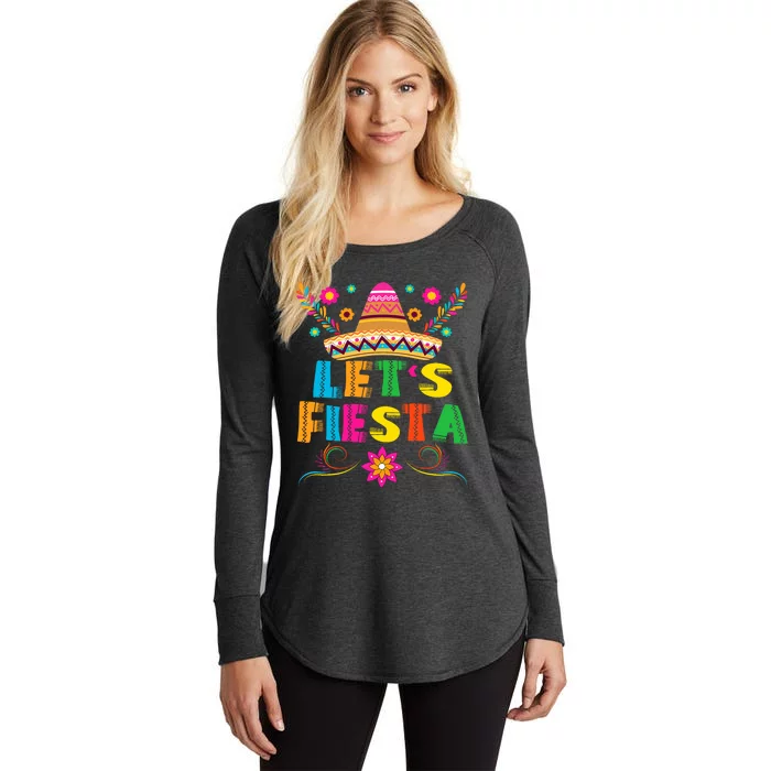 Cinco De Mayo Lets Fiesta Mexican Party Cinco De Mayo Women's Perfect Tri Tunic Long Sleeve Shirt