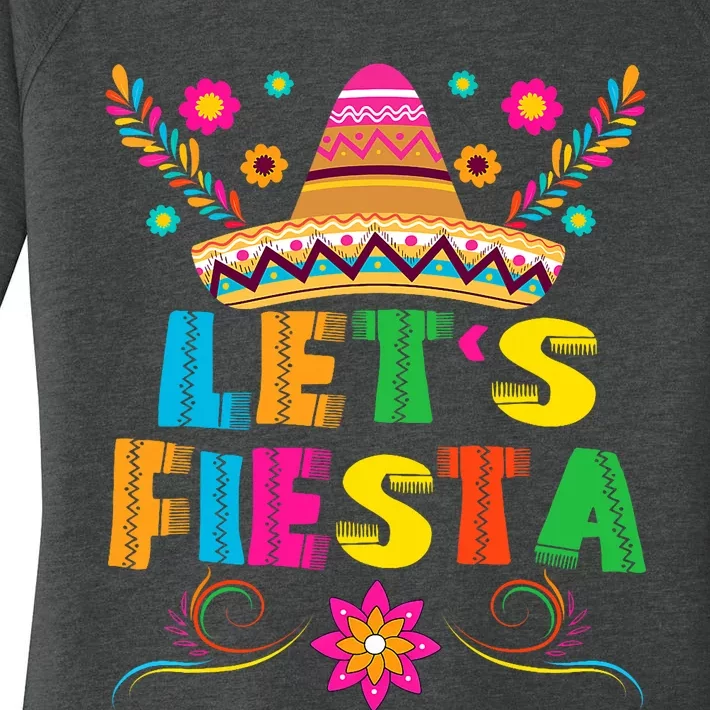 Cinco De Mayo Lets Fiesta Mexican Party Cinco De Mayo Women's Perfect Tri Tunic Long Sleeve Shirt