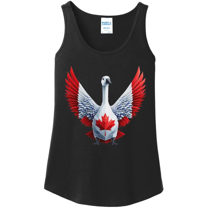 Canada Day Maple Leaf Bird For Women And Ladies Essential Tank