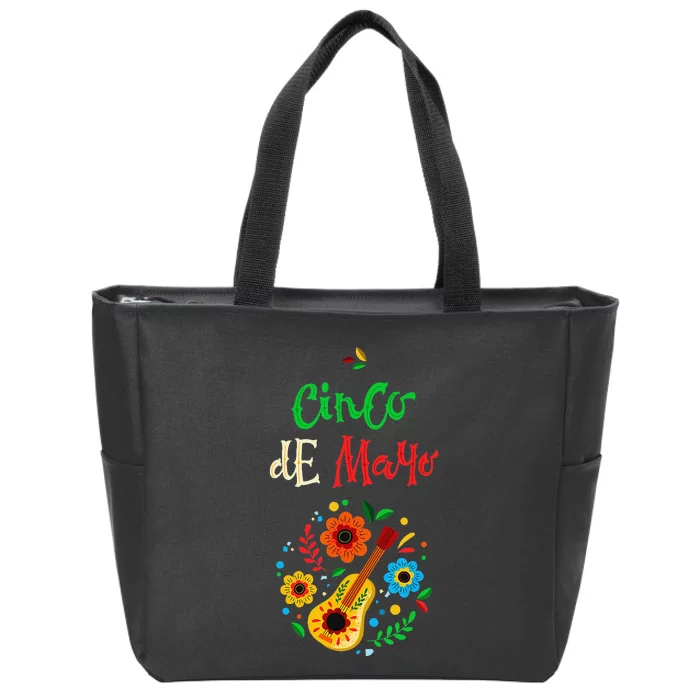 Cinco De Mayo Lets Fiesta Squad 5 De Mayo Mexican Fiesta Zip Tote Bag