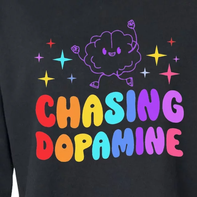 Chasing Dopamine Mental Health Aesthetic Cropped Pullover Crew