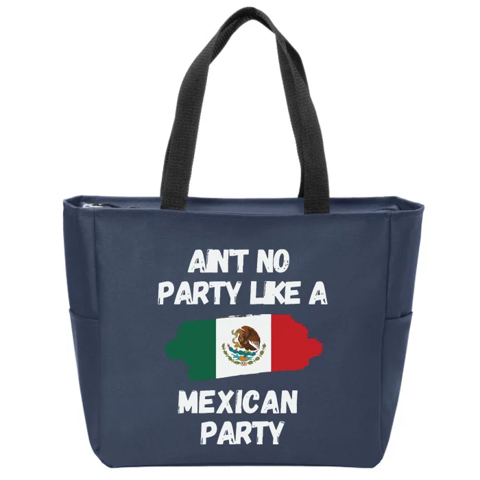 Cinco De Mayo Fiesta Mexican Birthday Party Flag Decoration Zip Tote Bag