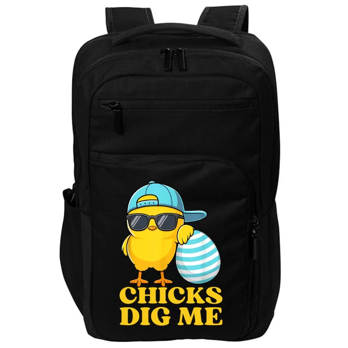 Chicks Dig Me Easter Happy Easter Funny Impact Tech Backpack