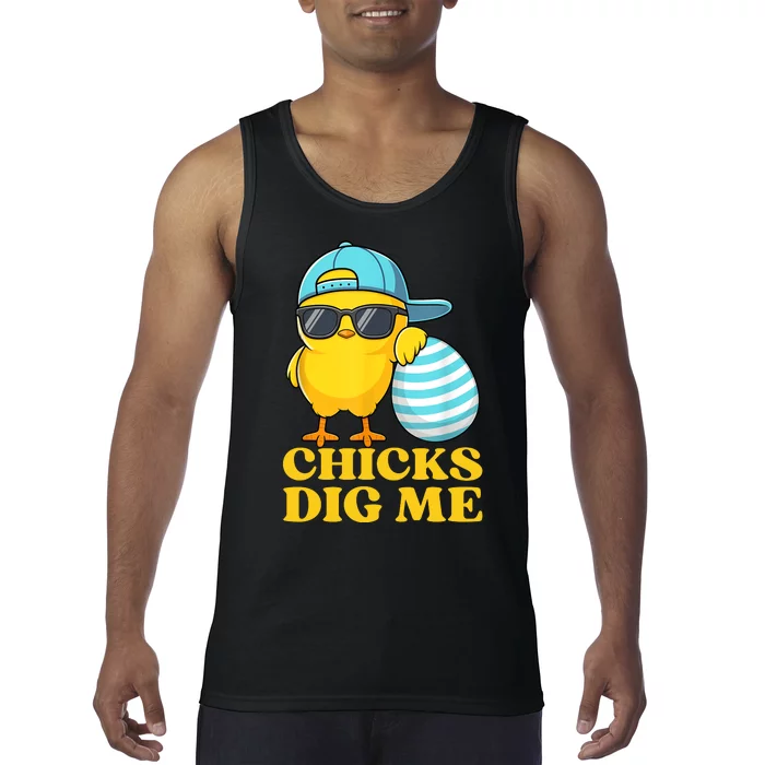 Chicks Dig Me Easter Happy Easter Funny Tank Top