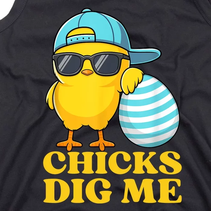 Chicks Dig Me Easter Happy Easter Funny Tank Top