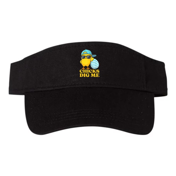 Chicks Dig Me Easter Happy Easter Funny Valucap Bio-Washed Visor