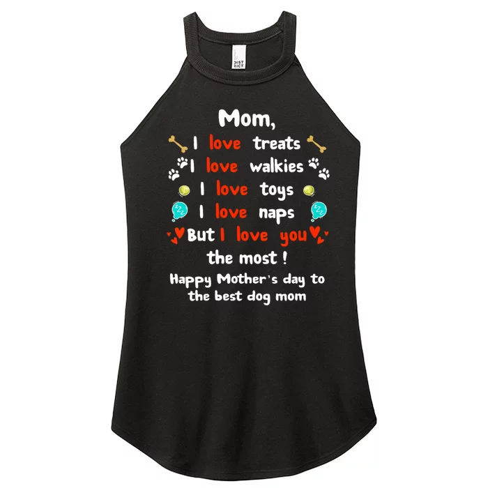 Cute Dog Mom Mothers Day Happy Mothers Day Gifts From Dog Women’s Perfect Tri Rocker Tank