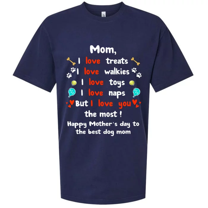 Cute Dog Mom Mothers Day Happy Mothers Day Gifts From Dog Sueded Cloud Jersey T-Shirt