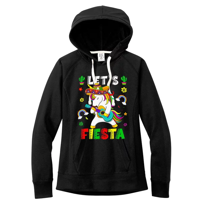 Cinco De Mayo Party Lets Fiesta Dancing Mexican Unicorn Women's Fleece Hoodie