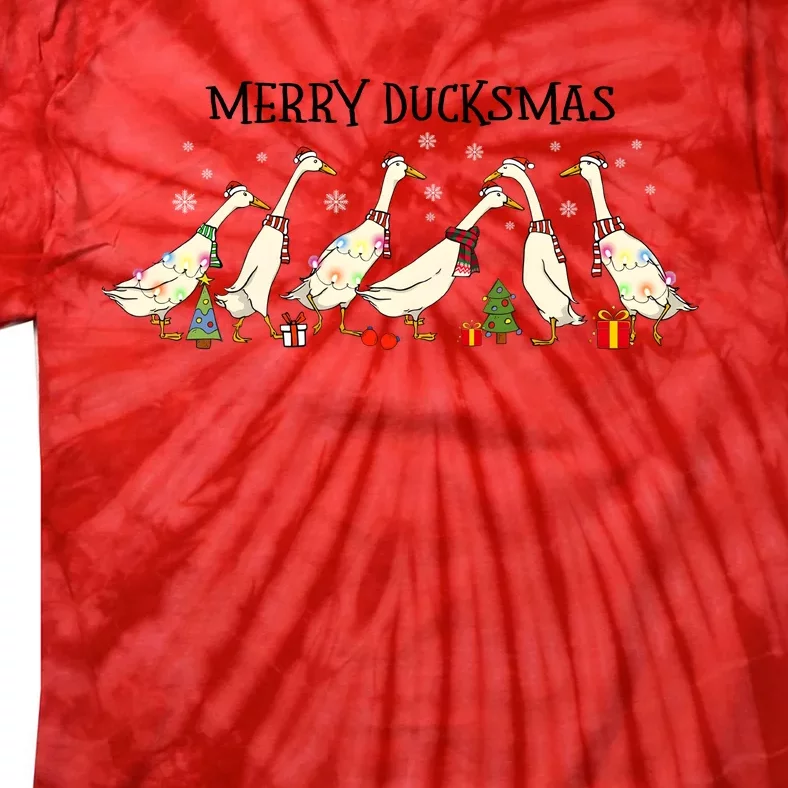 Christmas Duck Merry Duckmas Merry Christmas Holiday Season Tie-Dye T-Shirt