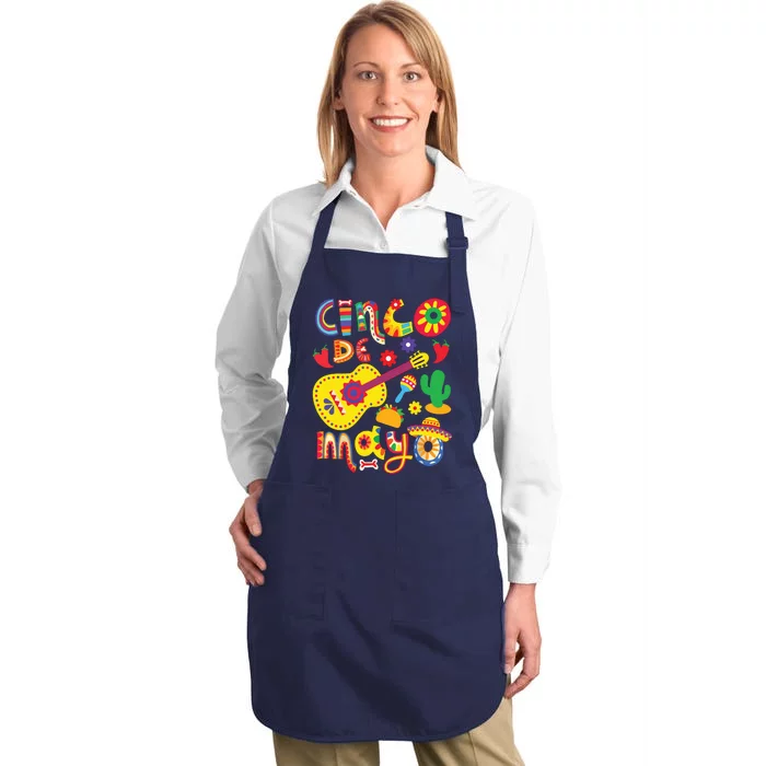 Cinco De Mayo Mexican Fiesta 5 De Mayo Full-Length Apron With Pocket