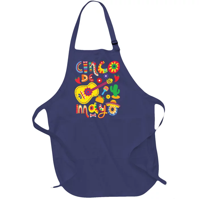 Cinco De Mayo Mexican Fiesta 5 De Mayo Full-Length Apron With Pocket