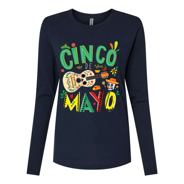 Cinco De Mayo Lets Fiesta Squad 5 De Mayo Mexican Fiesta Womens Cotton Relaxed Long Sleeve T-Shirt