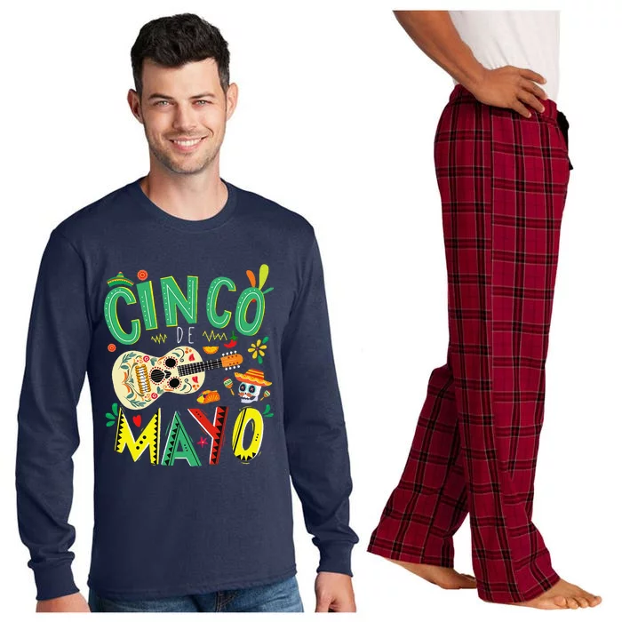 Cinco De Mayo Lets Fiesta Squad 5 De Mayo Mexican Fiesta Long Sleeve Pajama Set