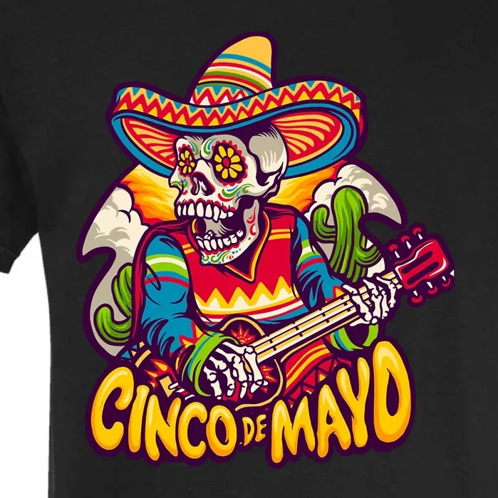 Cinco De Mayo Skull Fiesta Garment-Dyed Heavyweight T-Shirt