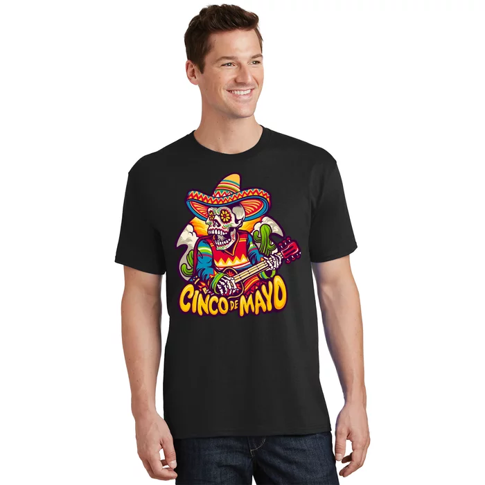 Cinco De Mayo Skull Fiesta T-Shirt