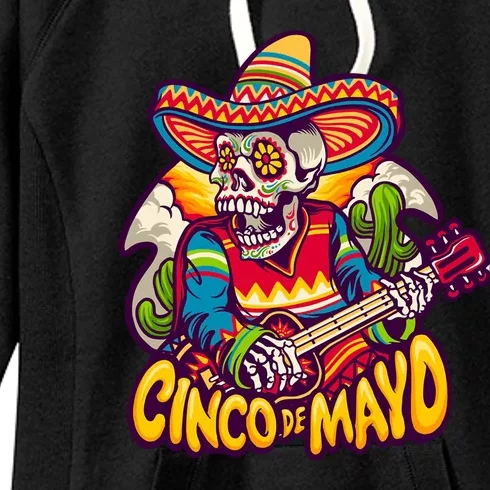 Cinco De Mayo Skull Fiesta Women's Fleece Hoodie