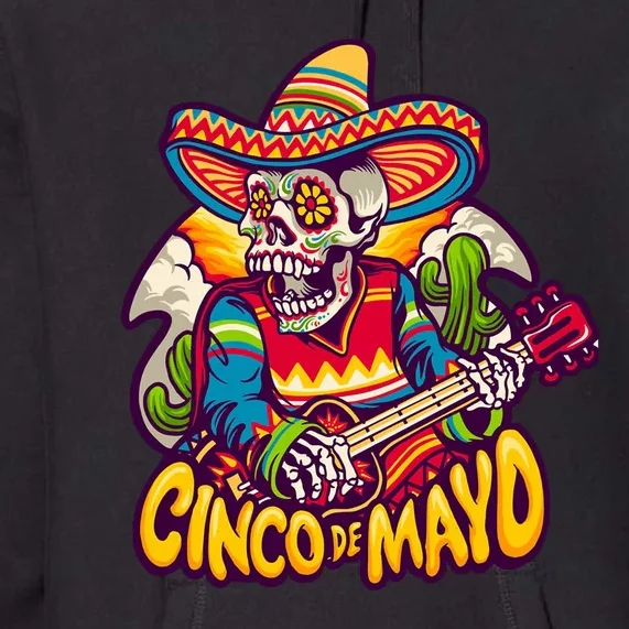 Cinco De Mayo Skull Fiesta Premium Hoodie