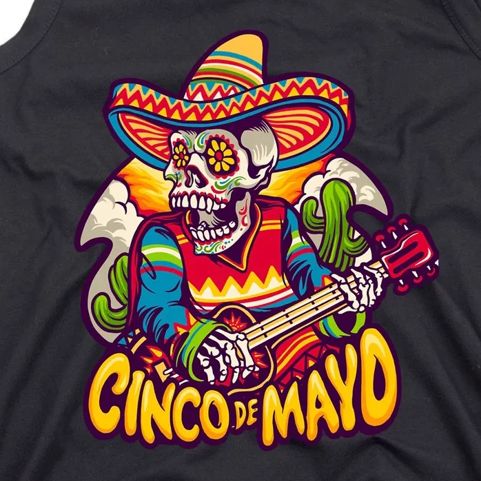 Cinco De Mayo Skull Fiesta Tank Top