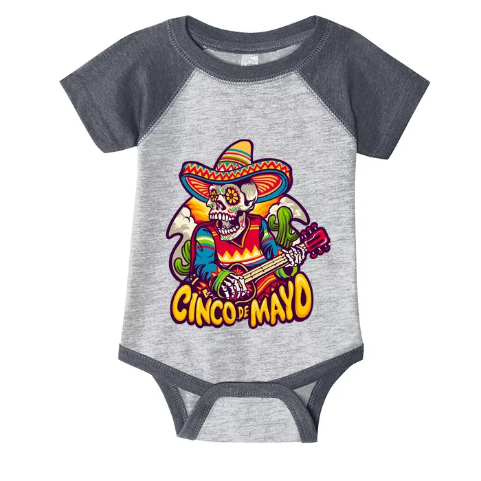 Cinco De Mayo Skull Fiesta Infant Baby Jersey Bodysuit