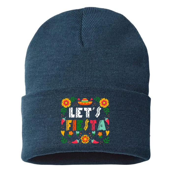 Cinco De Mayo Party Lets Fiesta Mexican Sustainable Knit Beanie