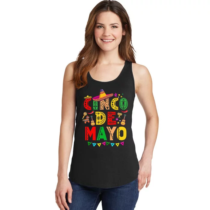 Cinco De Mayo Mexican Fiesta 5 De Mayo Ladies Essential Tank