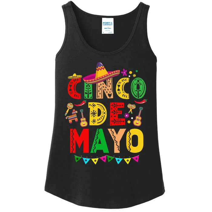 Cinco De Mayo Mexican Fiesta 5 De Mayo Ladies Essential Tank