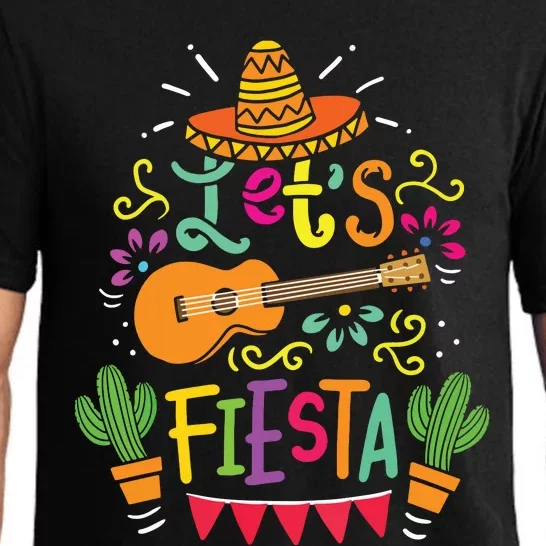 Cinco De Mayo Mexican Guitar Cactus Pajama Set