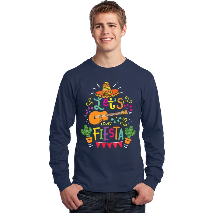 Cinco De Mayo Mexican Guitar Cactus Long Sleeve Shirt