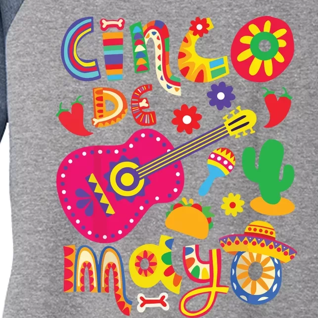 Cinco De Mayo Mexican Fiesta 5 De Mayo Women's Tri-Blend 3/4-Sleeve Raglan Shirt