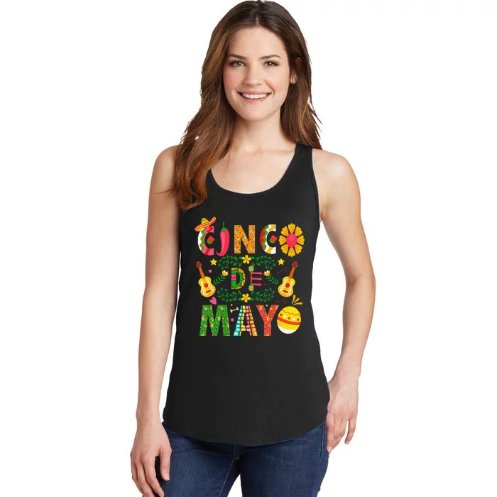 Cinco De Mayo Mexican Fiesta 5 De Mayo Ladies Essential Tank