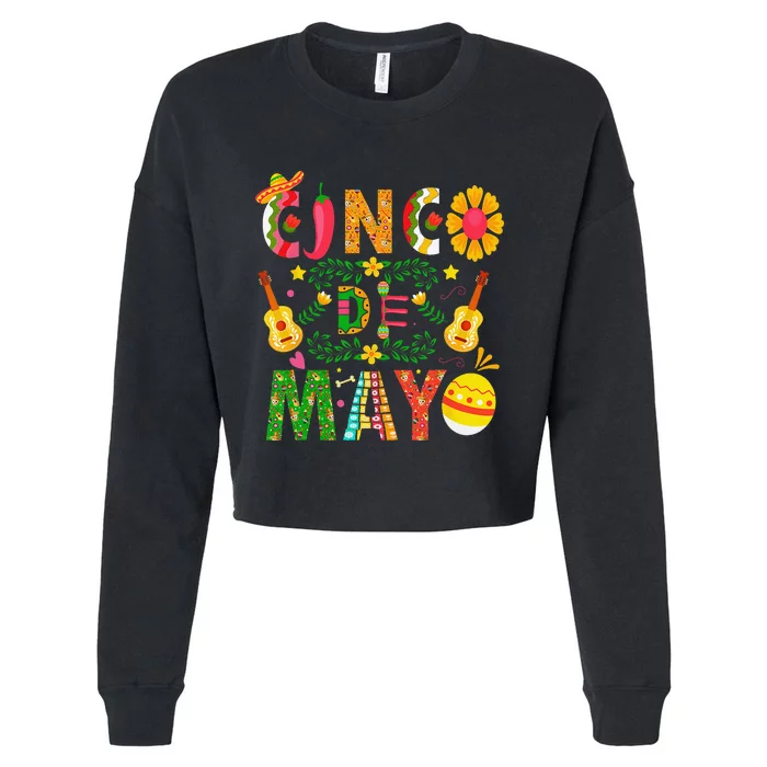 Cinco De Mayo Mexican Fiesta 5 De Mayo Cropped Pullover Crew