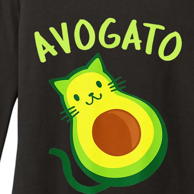 Cinco De Mayo Funny Avocado Mexico Meow Avogato Cat Tees Womens CVC Long Sleeve Shirt