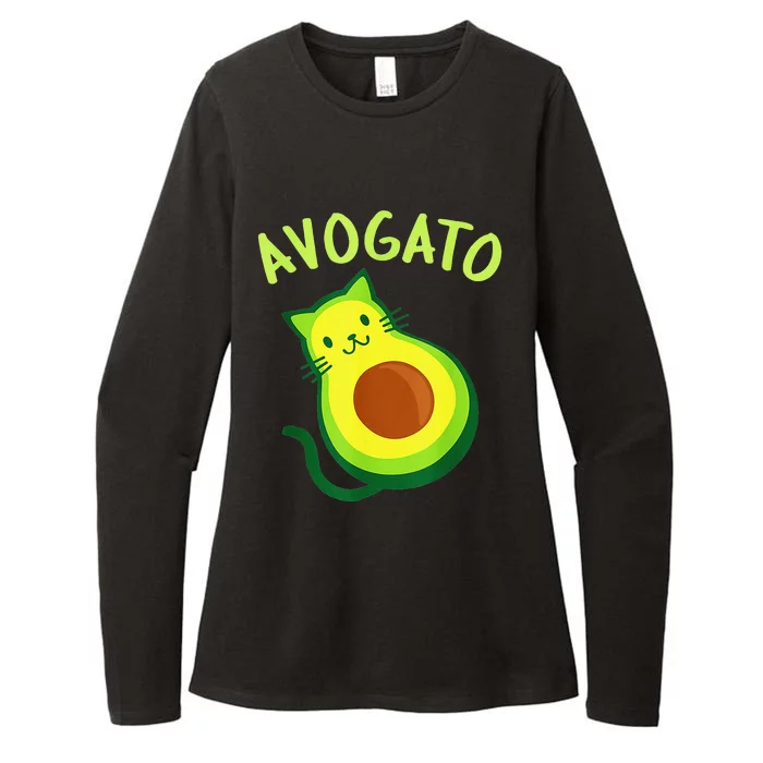 Cinco De Mayo Funny Avocado Mexico Meow Avogato Cat Tees Womens CVC Long Sleeve Shirt