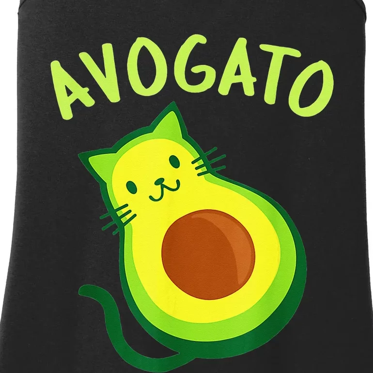 Cinco De Mayo Funny Avocado Mexico Meow Avogato Cat Tees Ladies Essential Tank