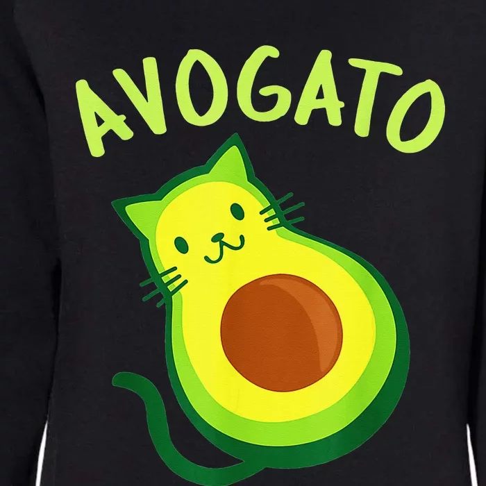 Cinco De Mayo Funny Avocado Mexico Meow Avogato Cat Tees Womens California Wash Sweatshirt