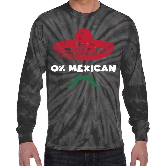 Cinco De Mayo 0% Mexican Sombrero Mustache Tie-Dye Long Sleeve Shirt