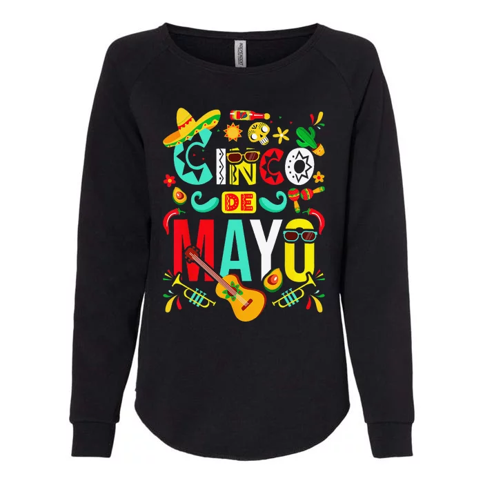 Cinco De Mayo Party Mexican Fiesta 5 De Mayo Womens California Wash Sweatshirt